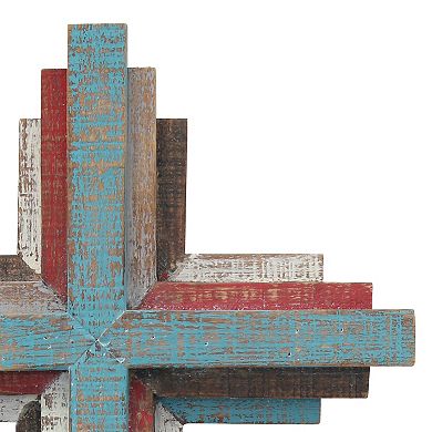 Stonebriar Collection Rustic Wood Cross Wall Decor