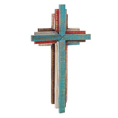 Stonebriar Collection Rustic Wood Cross Wall Decor