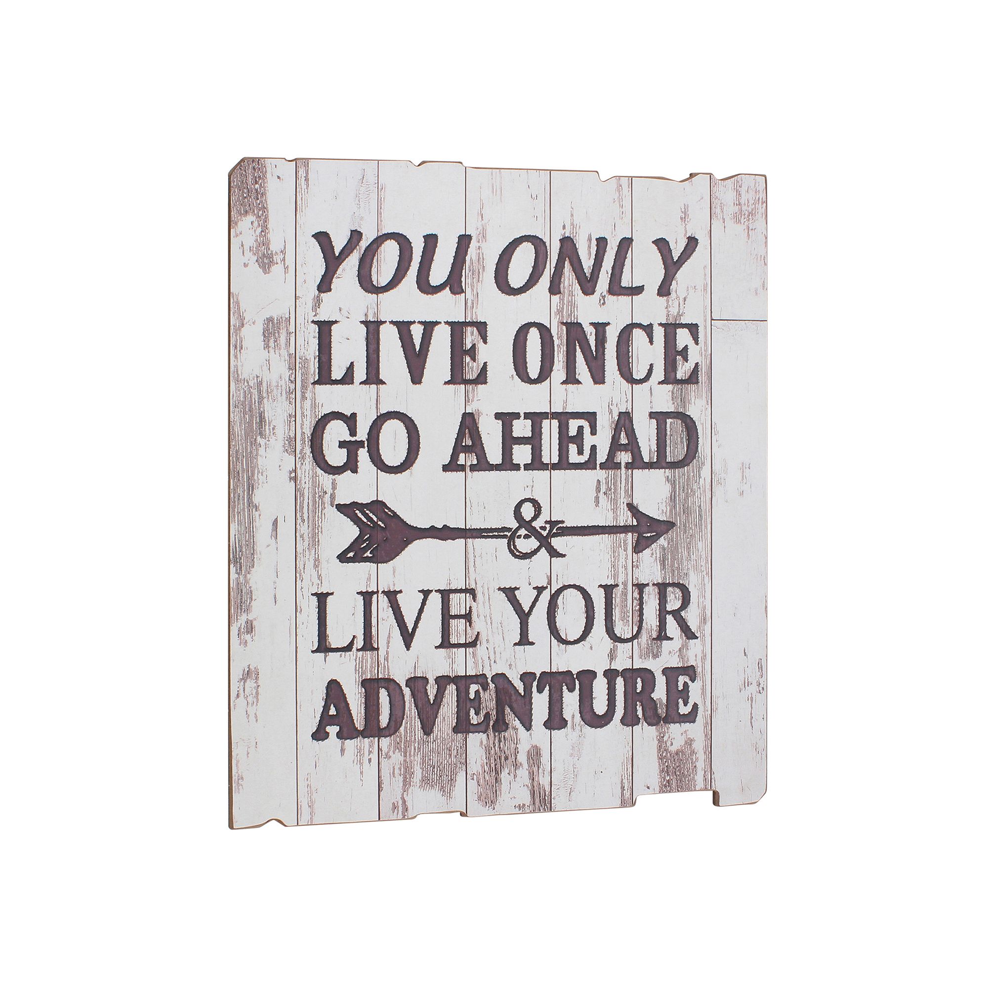 Stonebriar Collection Live Your Adventure Wall Decor, White