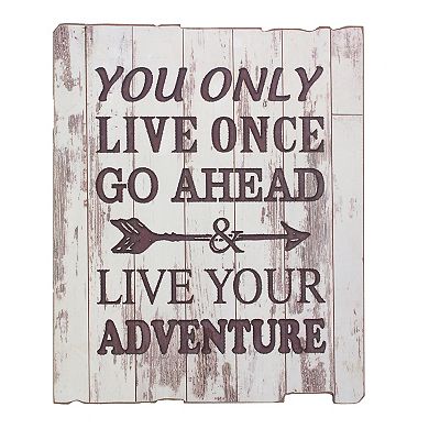 Stonebriar Collection "Live Your Adventure" Wall Decor