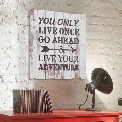 Stonebriar Collection "Live Your Adventure" Wall Decor