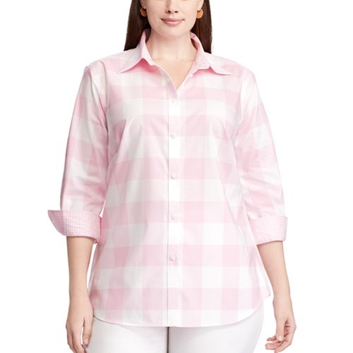 striped plus size shirt