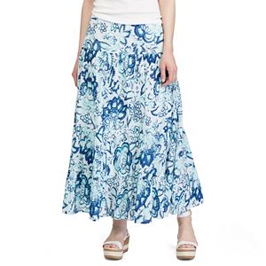 Women's Chaps Floral Crinkle Maxi Skirt
