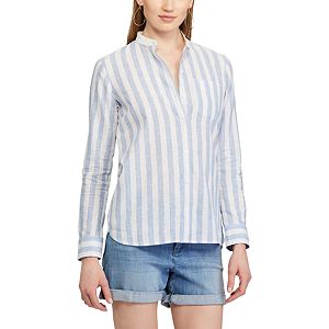 Women's Chaps Striped Linen Blend Shirt
