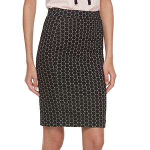 Women's ELLE™ Geometric Pull-On Pencil Skirt