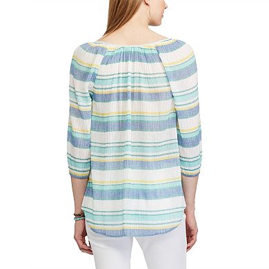 Women's Chaps Striped Peasant Top