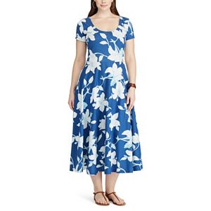 Plus Size Chaps Floral Fit & Flare Dress