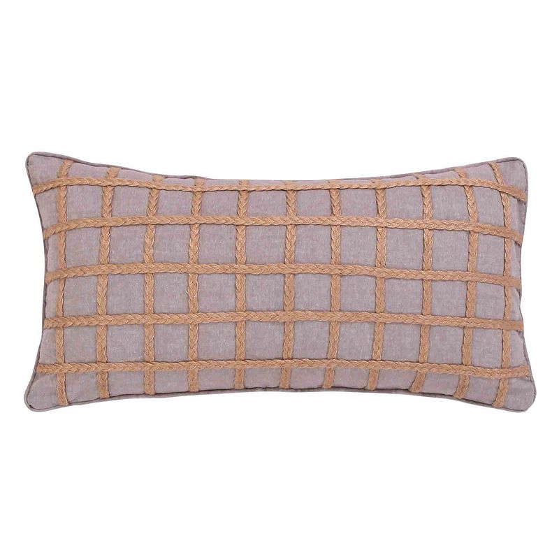 Tammy Rope Throw Pillow, Grey, Fits All