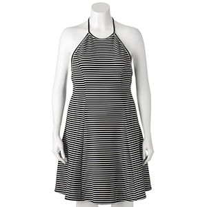 Juniors' Plus Size SO® Striped Halter Dress