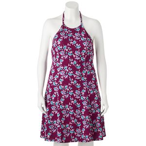 Juniors' Plus Size SO® Floral Halter Dress