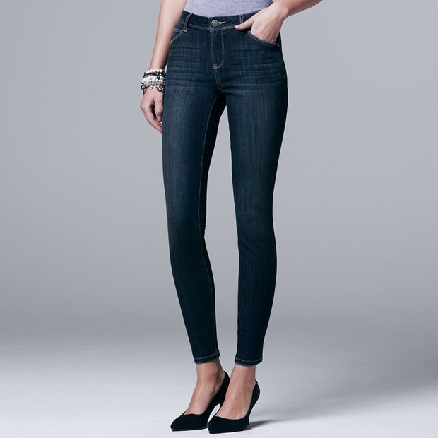 Petite Simply Vera Vera Wang Mid Rise Skinny Jeans