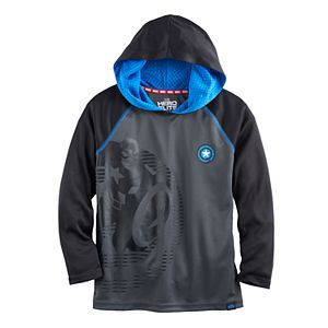 Boys 4-7x Marvel Hero Elite Series Captain America Collection for Kohl's Raglan Shield Lightweight Hoodie