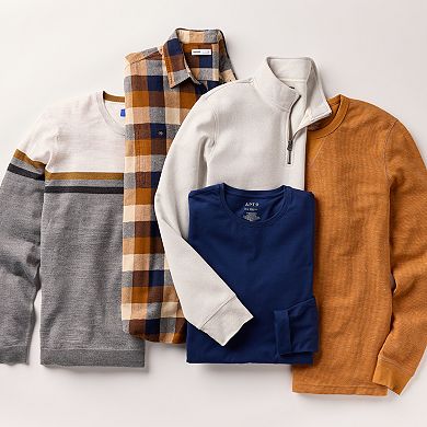 Men's Apt. 9 Premier Flex Long Sleeve Crewneck Tee
