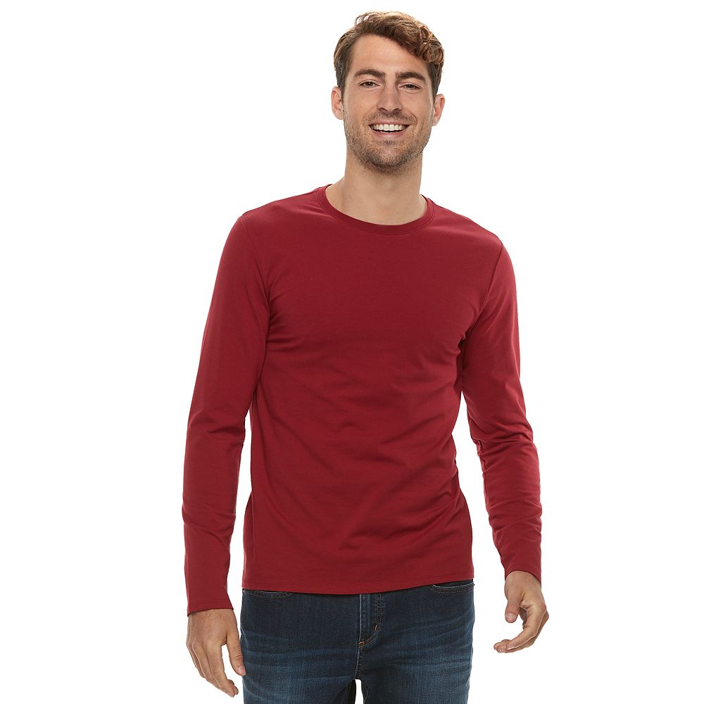 Men's Apt. 9® Premier Flex Long Sleeve Crewneck Tee