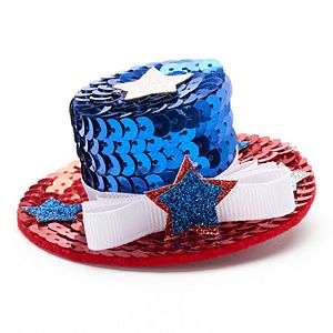 Sequined Uncle Sam Hat Hair Clip