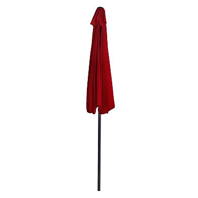 Navarro 9-ft. Half-Round Outdoor Patio Umbrella 