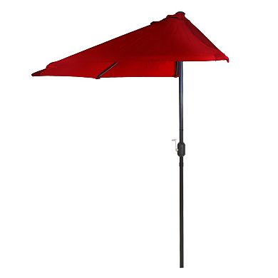 Navarro 9-ft. Half-Round Outdoor Patio Umbrella 