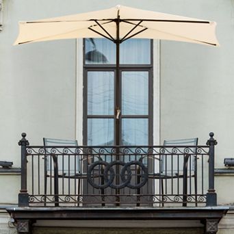 Navarro 9-ft. Half-Round Outdoor Patio Umbrella