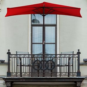 Navarro 9-ft. Half-Round Outdoor Patio Umbrella