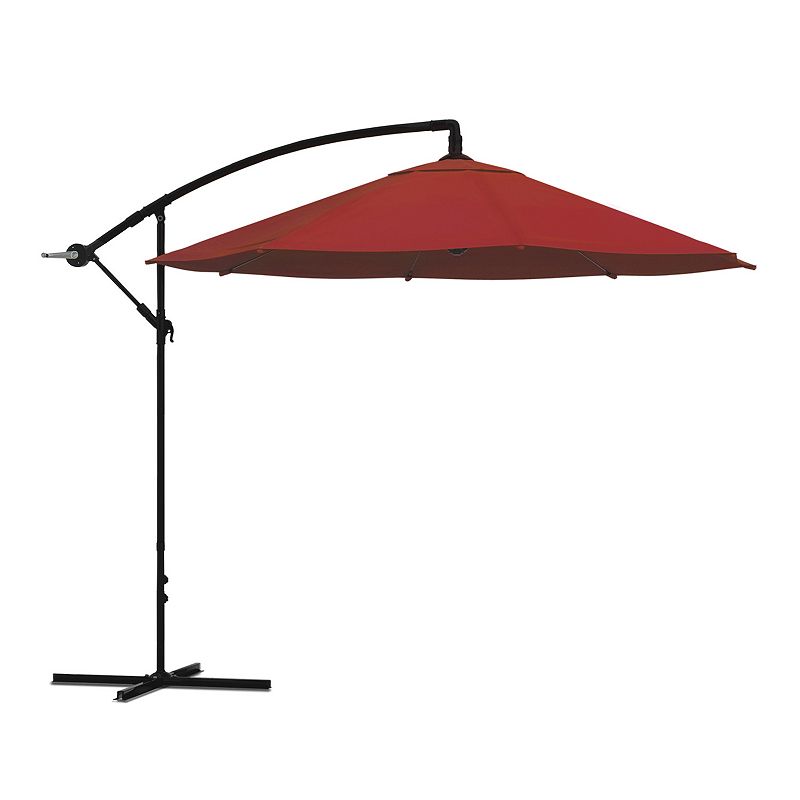 Navarro 10-ft. Outdoor Hanging Patio Umbrella, Red