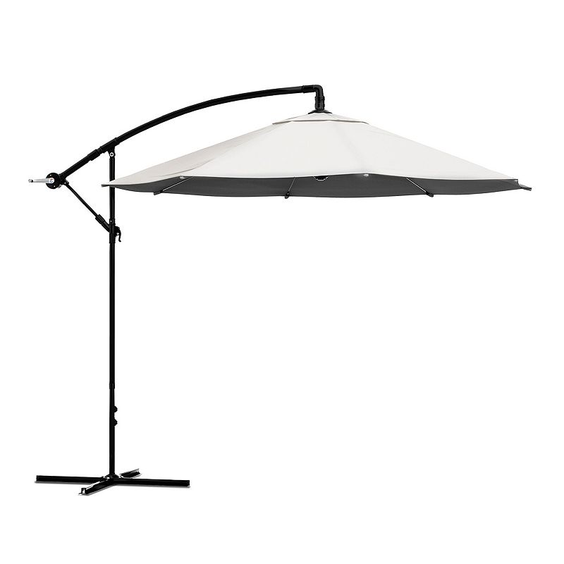 Navarro 10-ft. Outdoor Hanging Patio Umbrella, Beig/Green