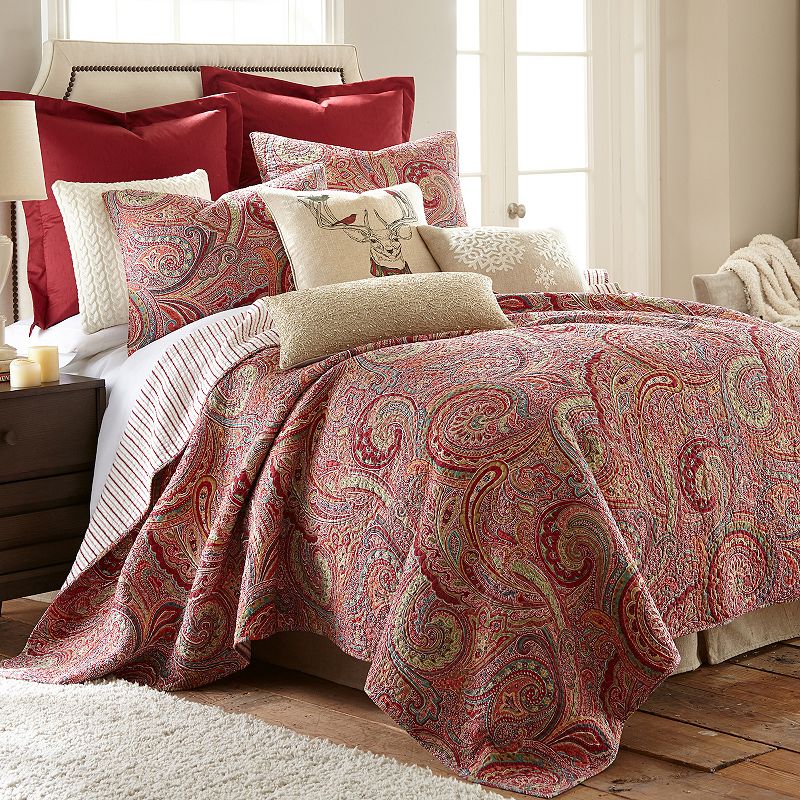 Levtex Home Parke Quilt Set, Red, Full/Queen