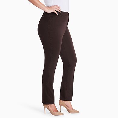 Plus Size Gloria Vanderbilt Anita Twill Straight-Leg Pants