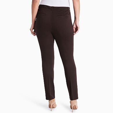 Plus Size Gloria Vanderbilt Anita Twill Straight-Leg Pants