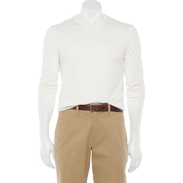 Men's Apt. 9® Premier Flex V-Neck Long Sleeve Tee