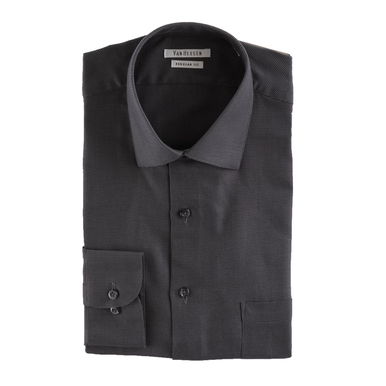 black wrinkle free dress shirt