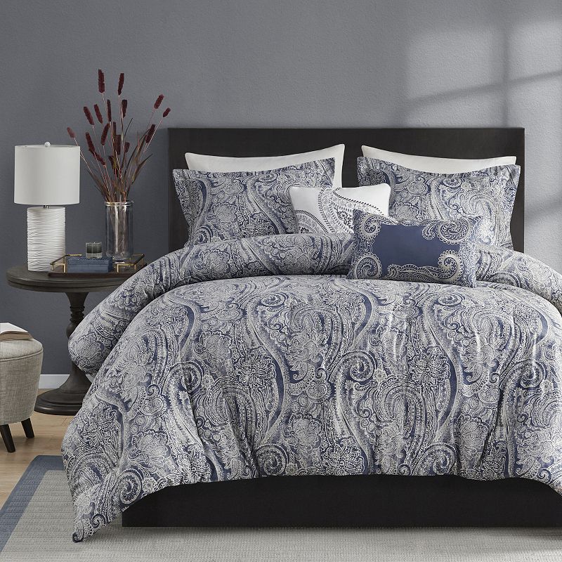 Harbor House 5-piece Stella 300 Thread Count Duvet Cover Set with Throw Pil