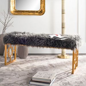 Safavieh Mera Faux Sheepskin Bench