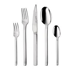 20-Piece Essence Brushed Black Flatware Set