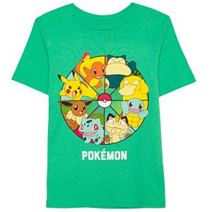 Boys 4-7 Pokemon Pikachu, Charmander & Bulbasaur Wheel Graphic Tee