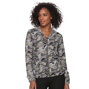 Women's Harve Benard Camouflage Bomber Jacket
