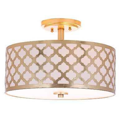 Safavieh Kora Semi-Flush Mount Quatrefoil Ceiling Lamp