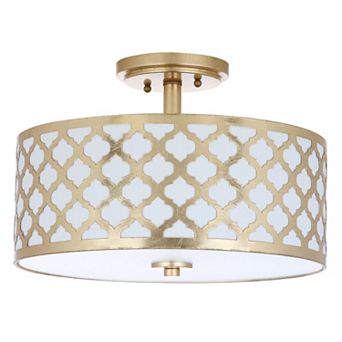 Safavieh Kora Semi-Flush Mount Quatrefoil Ceiling Lamp