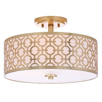 Safavieh Vera Semi-Flush Mount Geometric Ceiling Lamp