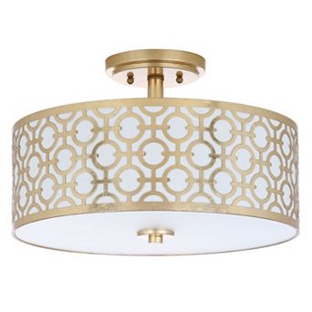 Safavieh Vera Semi-Flush Mount Geometric Ceiling Lamp