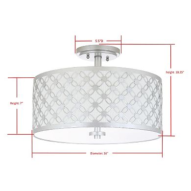 Safavieh Hutch Semi-Flush Mount Retro Ceiling Lamp