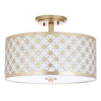 Safavieh Hutch Semi-Flush Mount Retro Ceiling Lamp