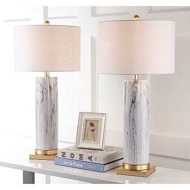 Safavieh Faux Marble Table Lamp 2-piece Set
