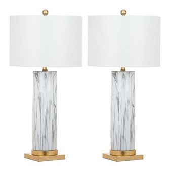 Safavieh Faux Marble Table Lamp 2 pc Set