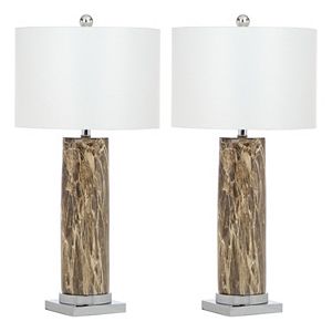 Safavieh Faux Marble Table Lamp 2-piece Set