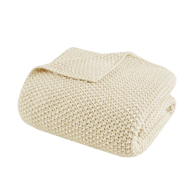 INK+IVY Bree Knit Throw Blanket, Natural