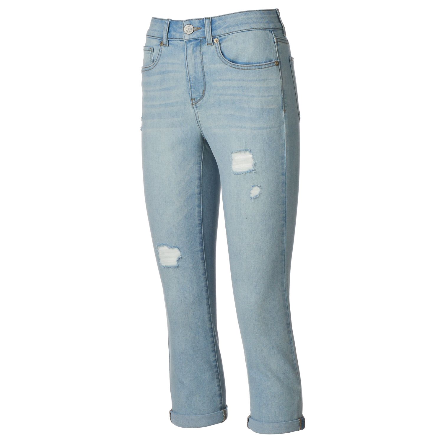 high rise jean capris