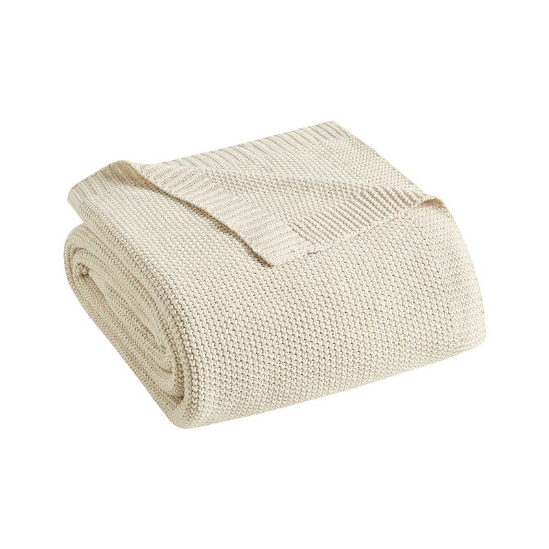 INK+IVY Bree Knit Blanket, Natural, Twin