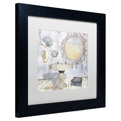 Trademark Fine Art Beach House II Black Matted Framed Wall Art