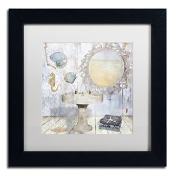 Trademark Fine Art Beach House II Black Matted Framed Wall Art