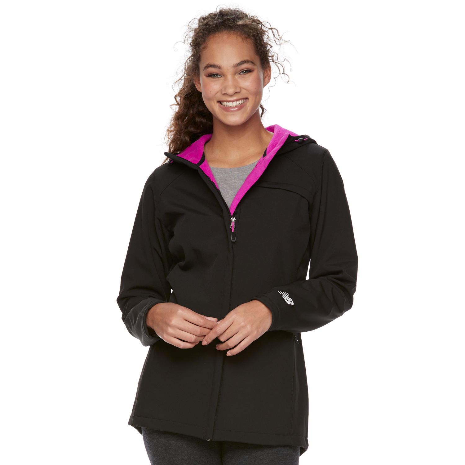 new balance soft shell hooded jacket